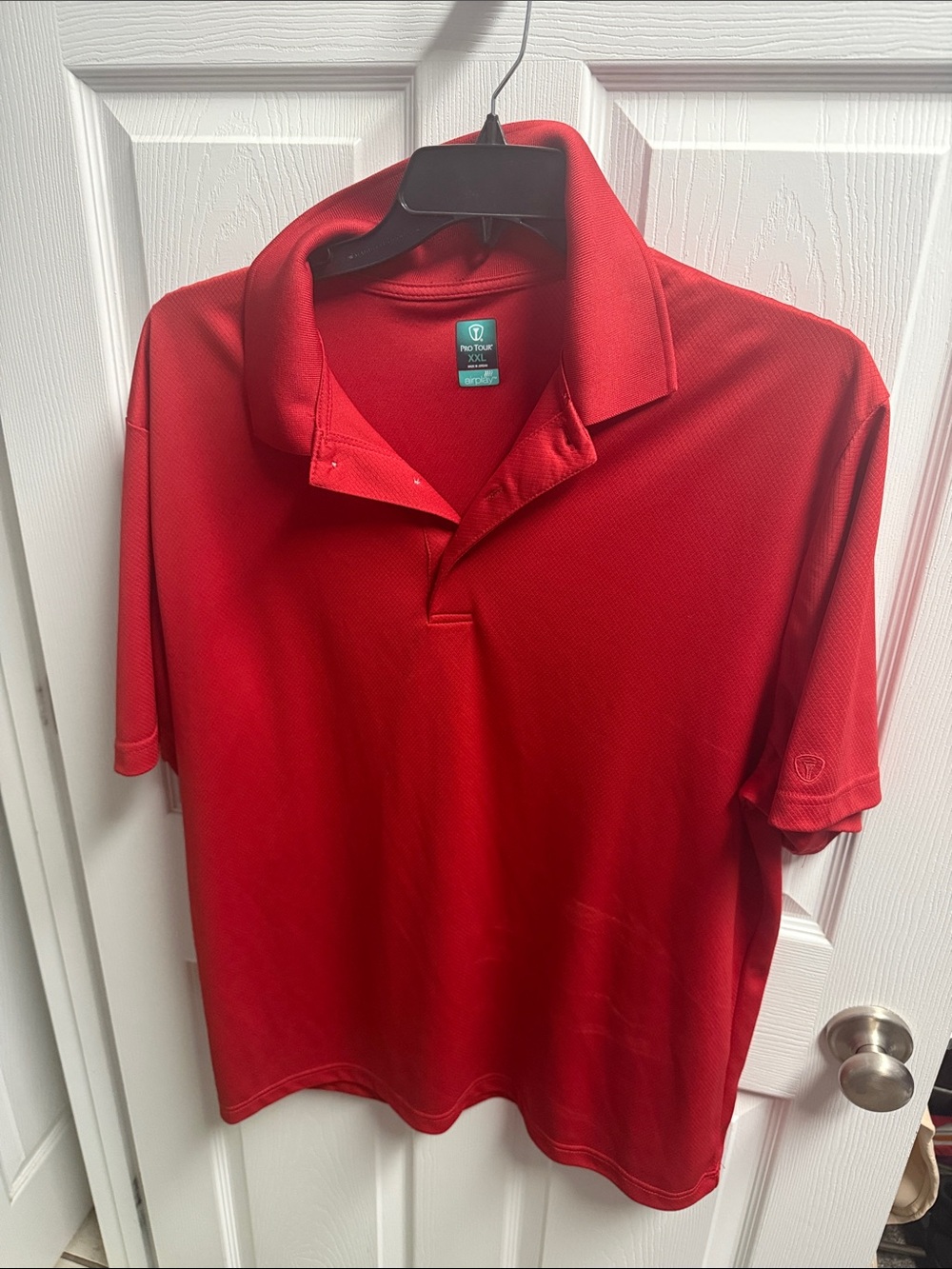 Men’s Red Polo Shirt Pro Tour 2xl